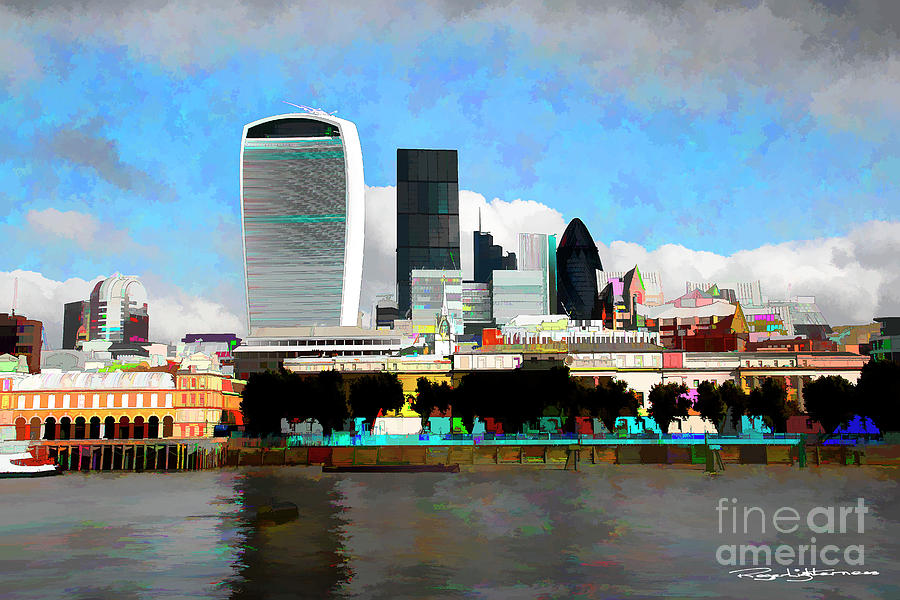City of London Digital Art by Roger Lighterness