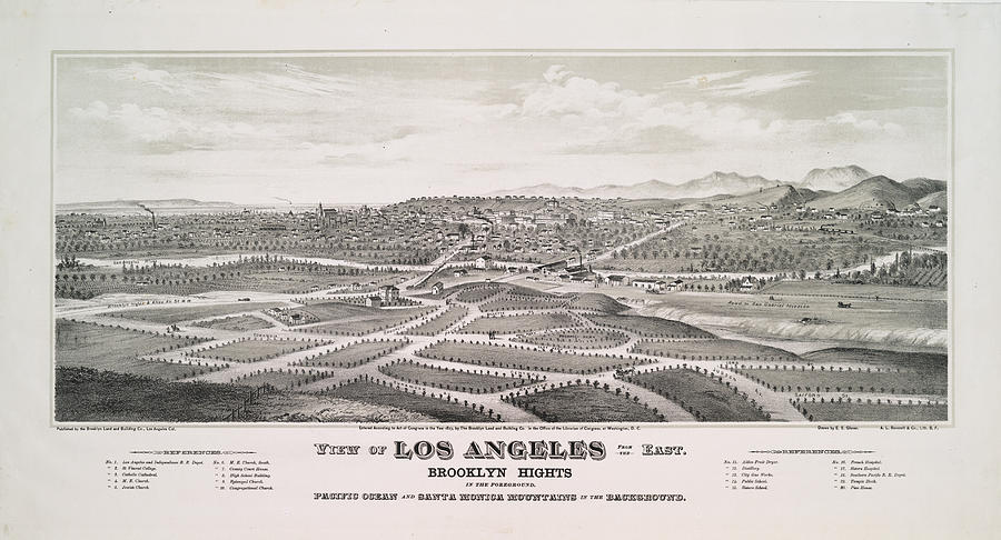 Los Angeles Photograph - City of Los Angeles 1877 by Ricky Barnard