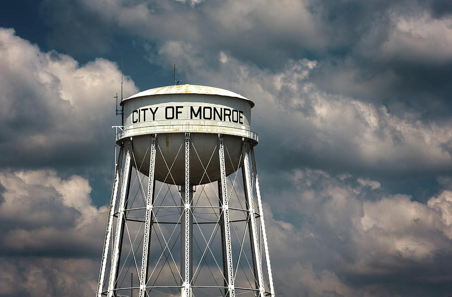 City Of Monroe Water Tower Photograph by Eugene Campbell