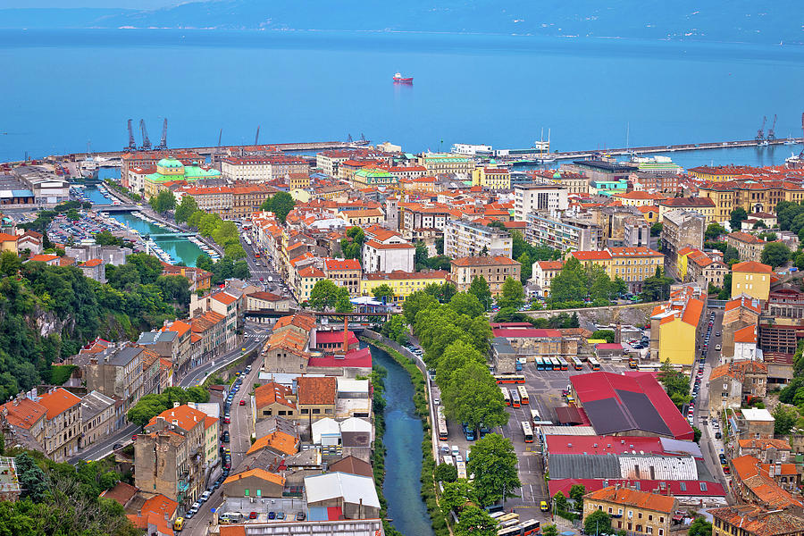 City of Rijeka aerial view Photograph by Brch Photography