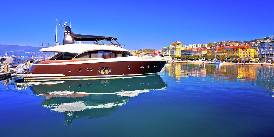 City of Rijeka yachting waterfront panoramic view Photograph by Brch Photography