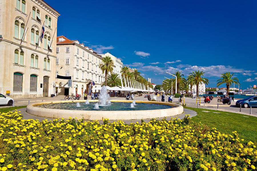 City of Split Riva fountain and waterfront Photograph by Brch Photography
