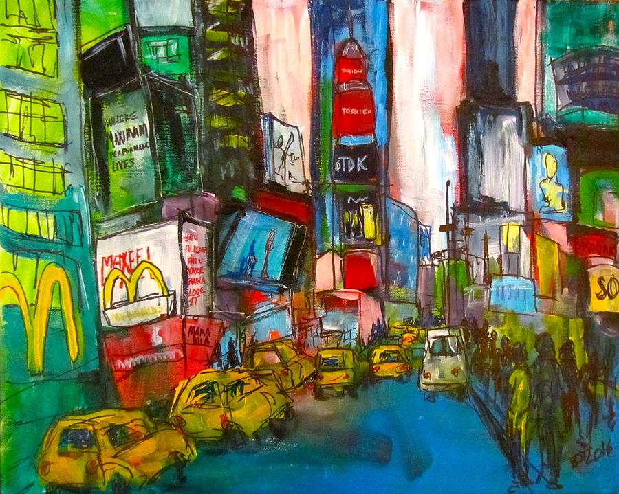 City of Taxis Painting by Barbara OToole