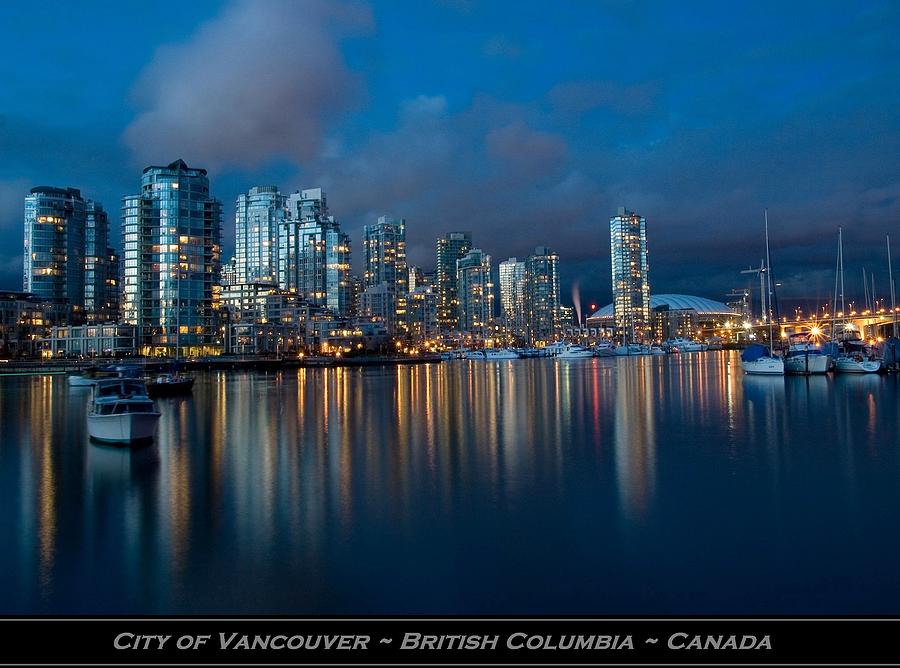 City of Vancouver British Columbia Canada Photograph by Movie Poster Prints