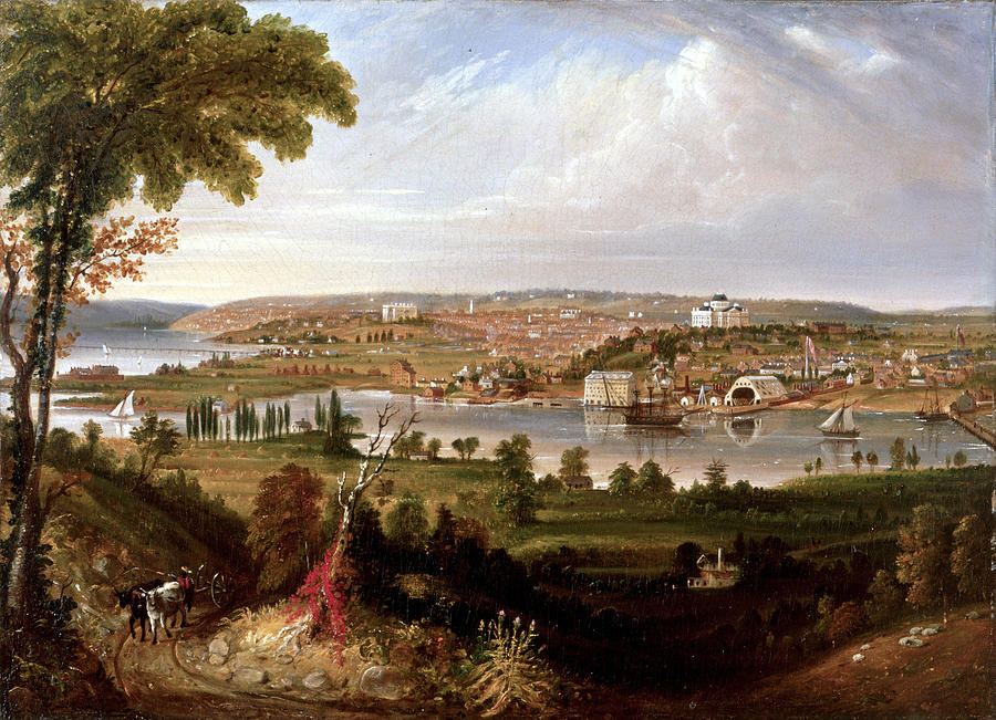 City of Washington from Beyond the Navy Yard Painting by George Cooke