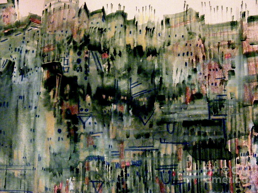 City on a Hill Painting by Nancy Kane Chapman