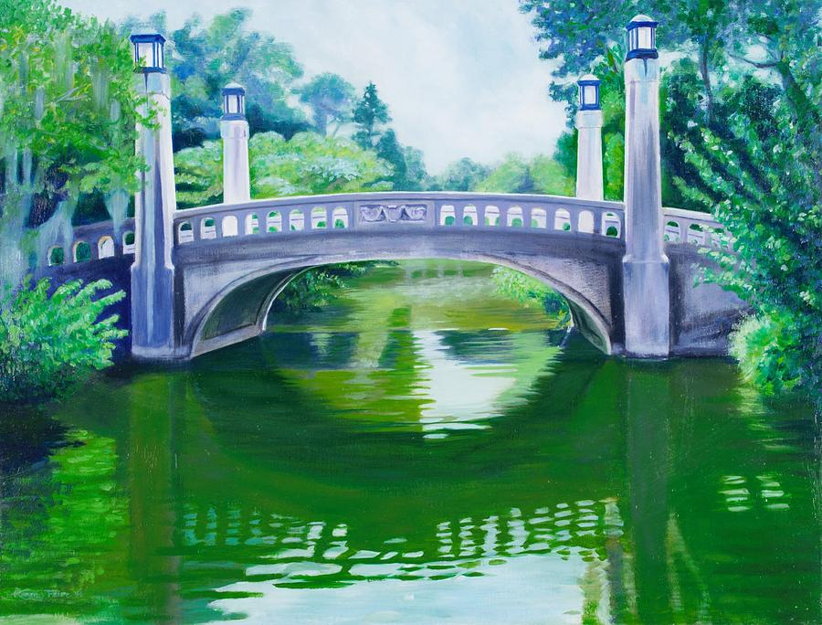 City Park Bridge Painting by Karen Faire