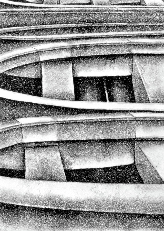 Black And White Drawing - City Park Rowboats by Julie Dalton Gourgues