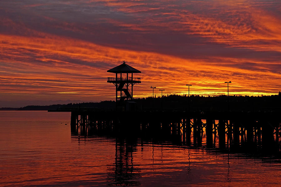 City Pier at Dawn Photograph by Inge Riis McDonald