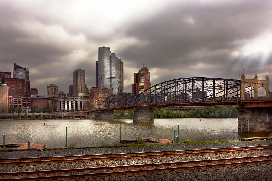 City Photograph - City - Pittsburgh PA - Smithfield Bridge  by Mike Savad