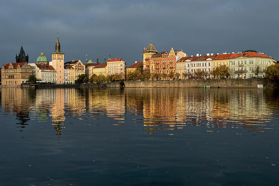 City River Reflections - Prague Photograph by Stuart Litoff