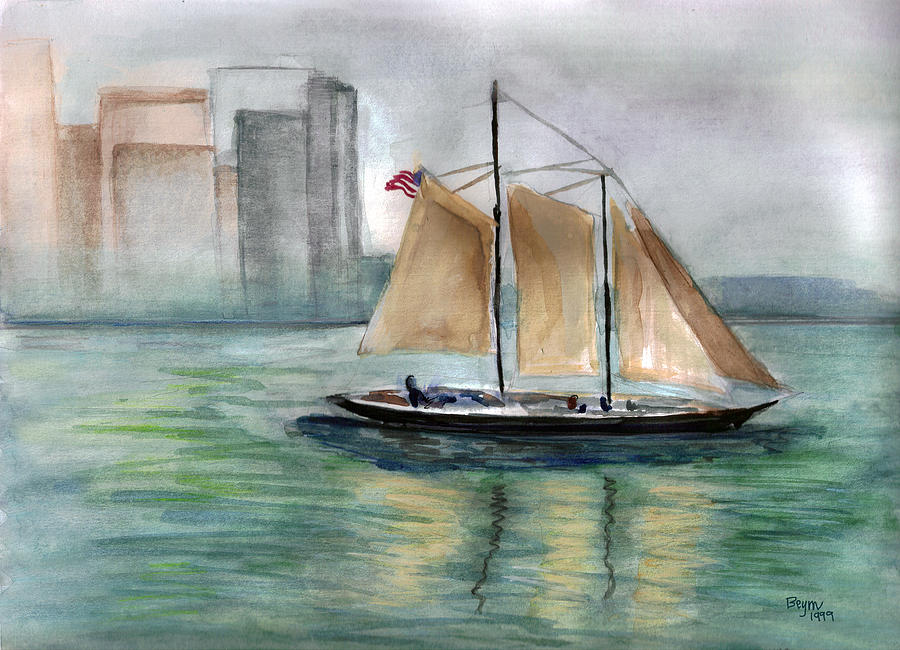 City Sail Painting by Clara Sue Beym