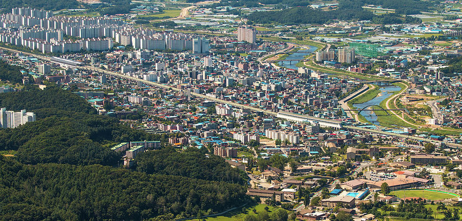 city scape in Korea Photograph by Hyuntae Kim