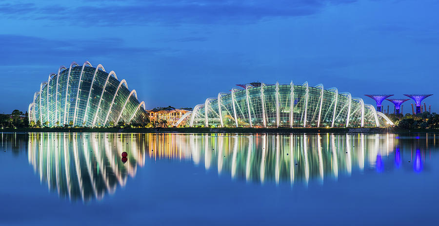 City scape of Singapore City Photograph by Anek Suwannaphoom