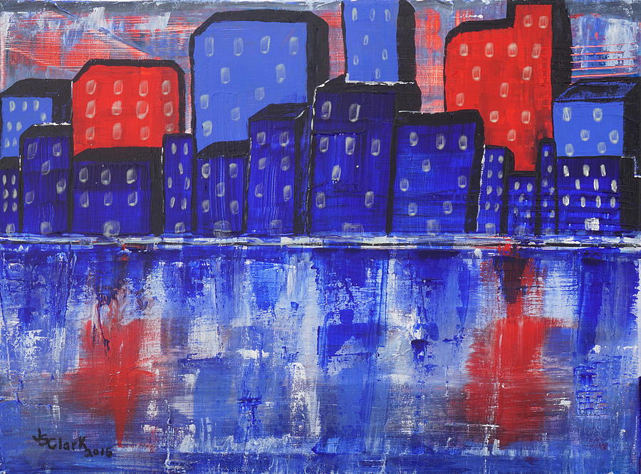 City Scape_Abstract Painting by Jimmy Clark