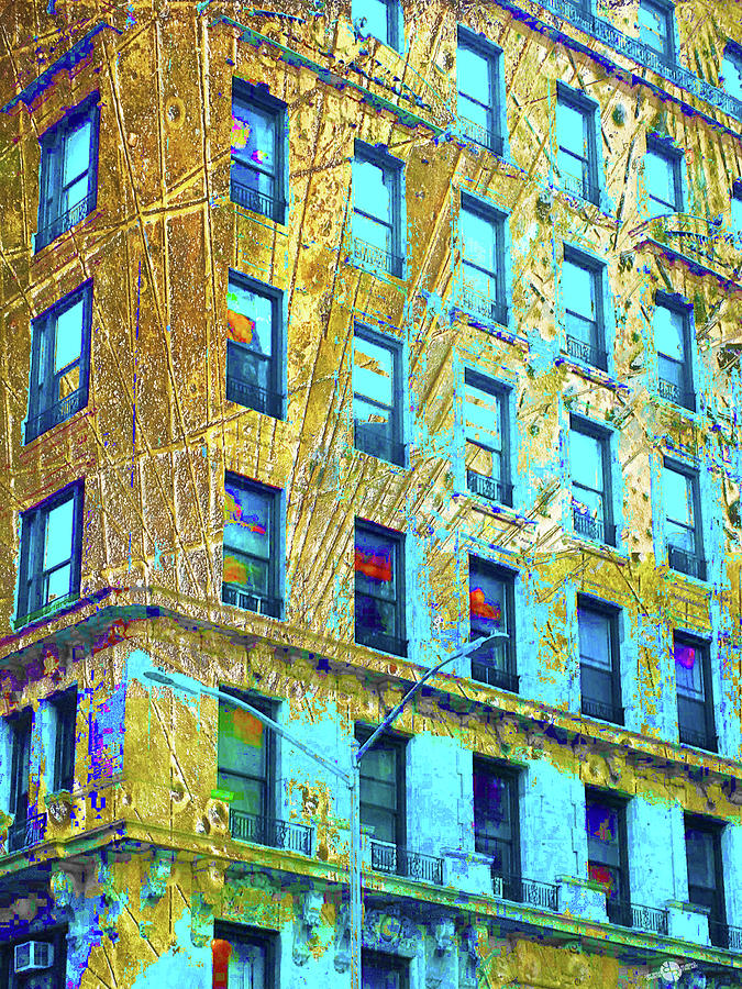 Brick Mixed Media - City Sky New York Street by Tony Rubino