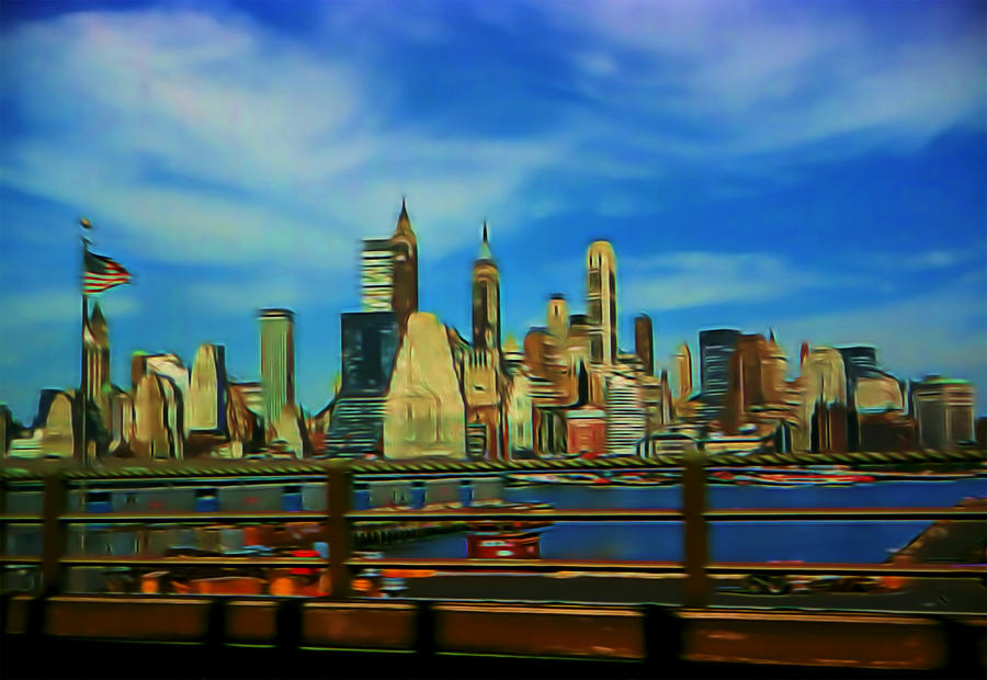 City Skylines  Digital Art by Cathy Anderson