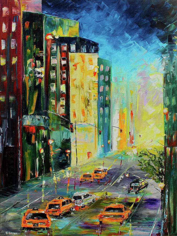 City Streets Painting by Kevin  Brown