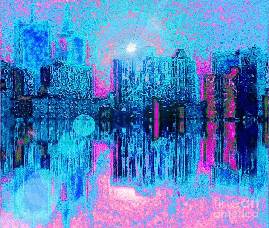 New York City Digital Art - City Twilight by Holly Martinson