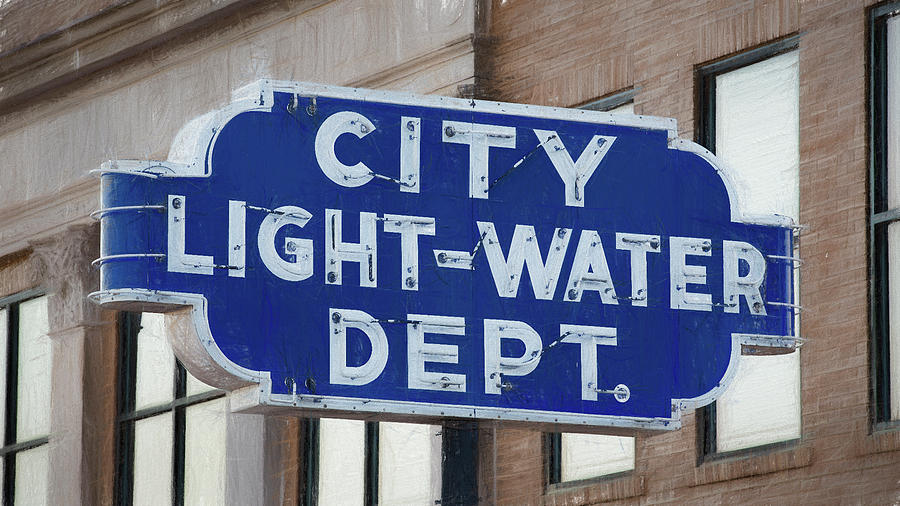 City Utilities - Digital Sketch Photograph by Stephen Stookey