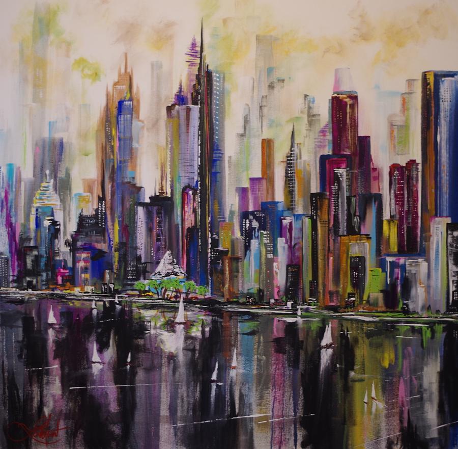 City Vibe Painting by Greg Lamont