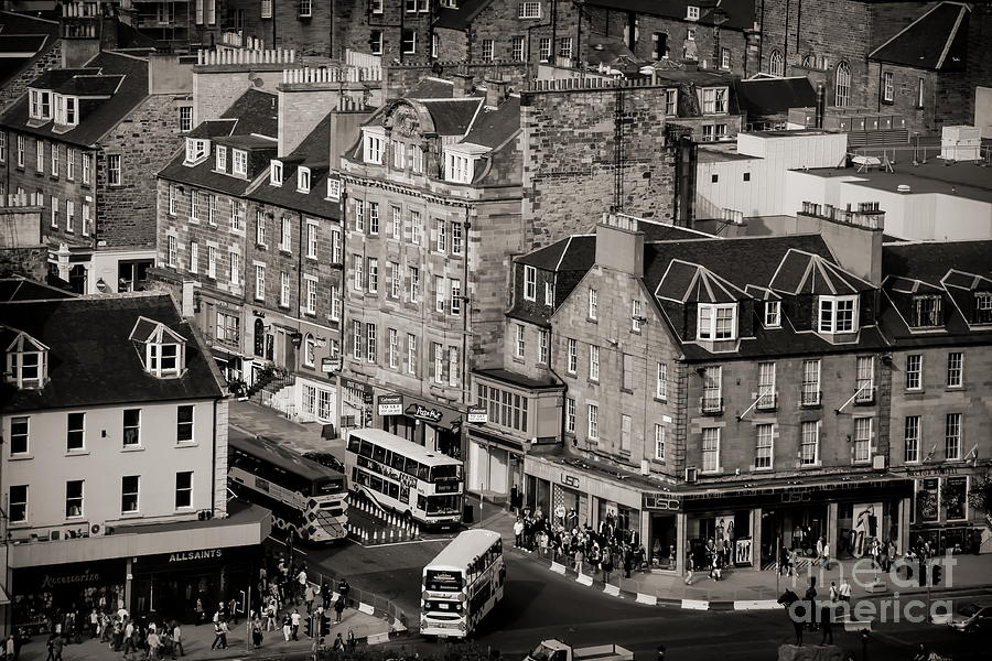 City View Above Edinburgh Scotland  Photograph by Chuck Kuhn