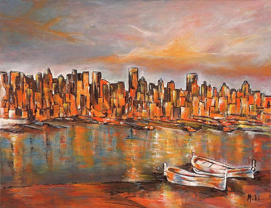City View Painting by Miki Sion