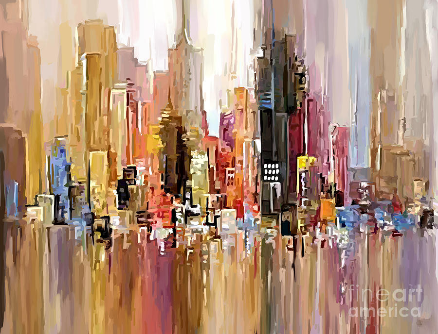 City wash Painting by Tim Gilliland