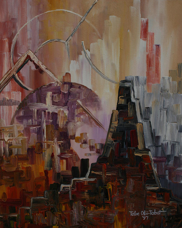 Cityscape 1 Painting by Obi-Tabot Tabe