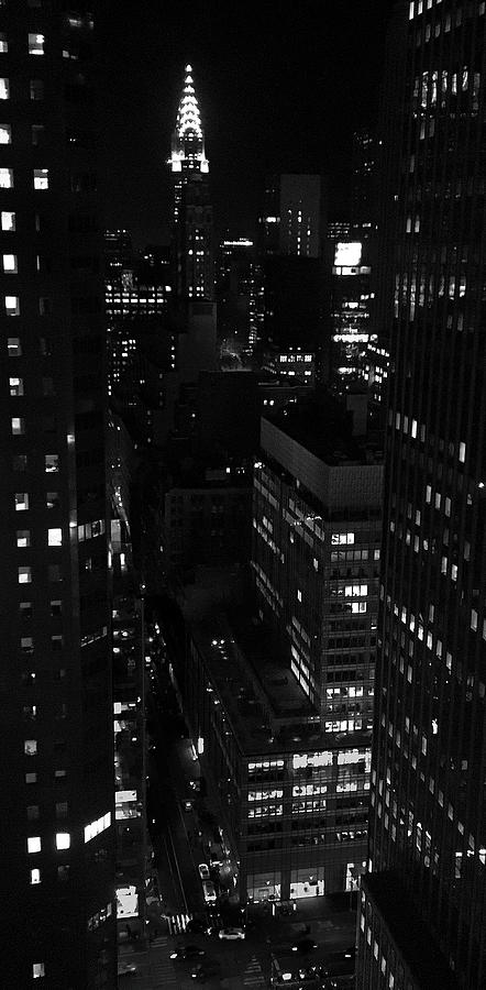 Cityscape at Night Photograph by Angel Bentley