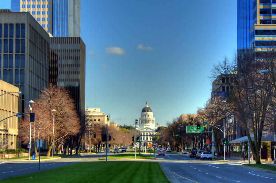 Cityscape Capitol  Photograph by Randy Wehner