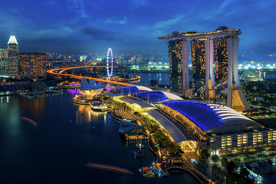 Cityscape of Singapore Photograph by Anek Suwannaphoom