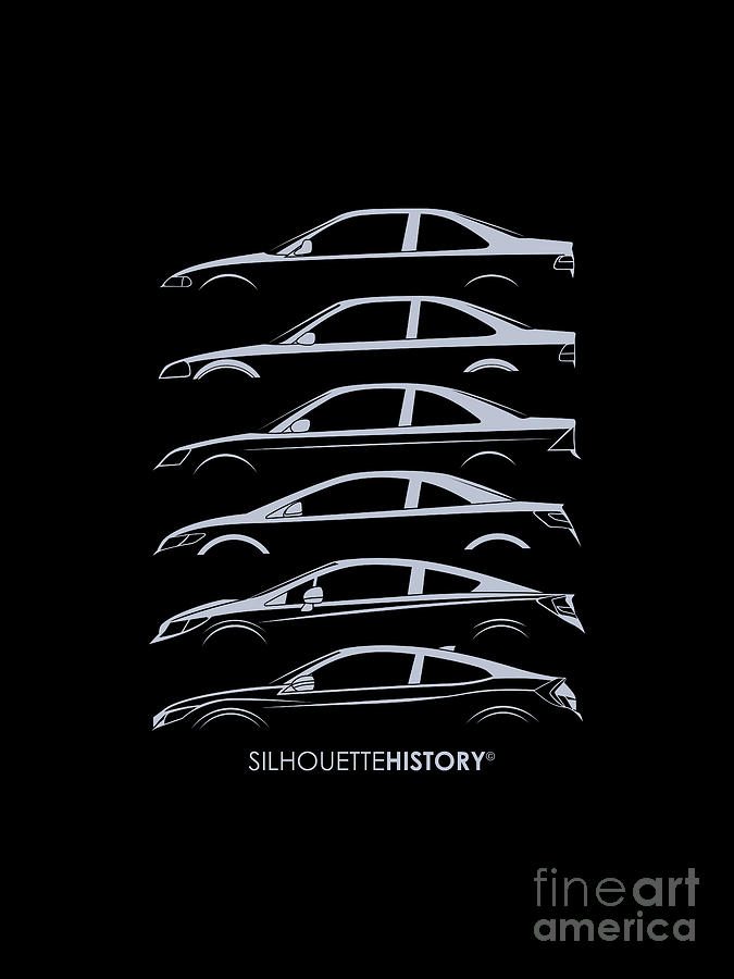 Civil Coupe SilhouetteHistory Digital Art by Gabor Vida