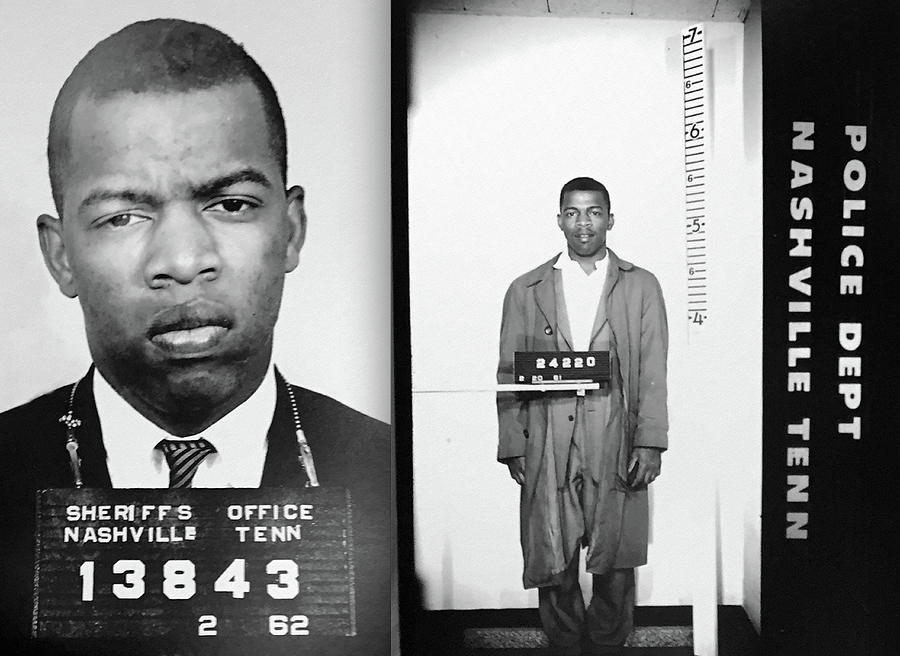 Nashville Photograph - Civil Rights Leader John Lewis Mugshot by Digital Reproductions