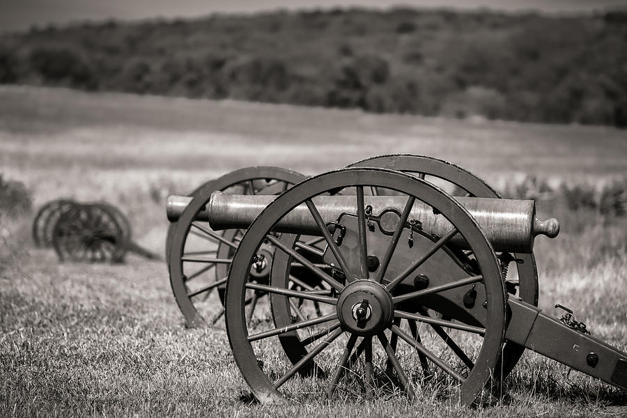 Civil War Artillery In Sepia Photograph by James Barber