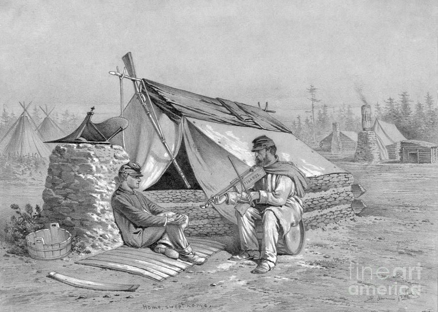 Civil War, Camp.  Photograph by Granger