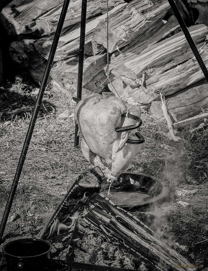 Civil War Campfire Black and White Photograph by LeeAnn McLaneGoetz McLaneGoetzStudioLLCcom