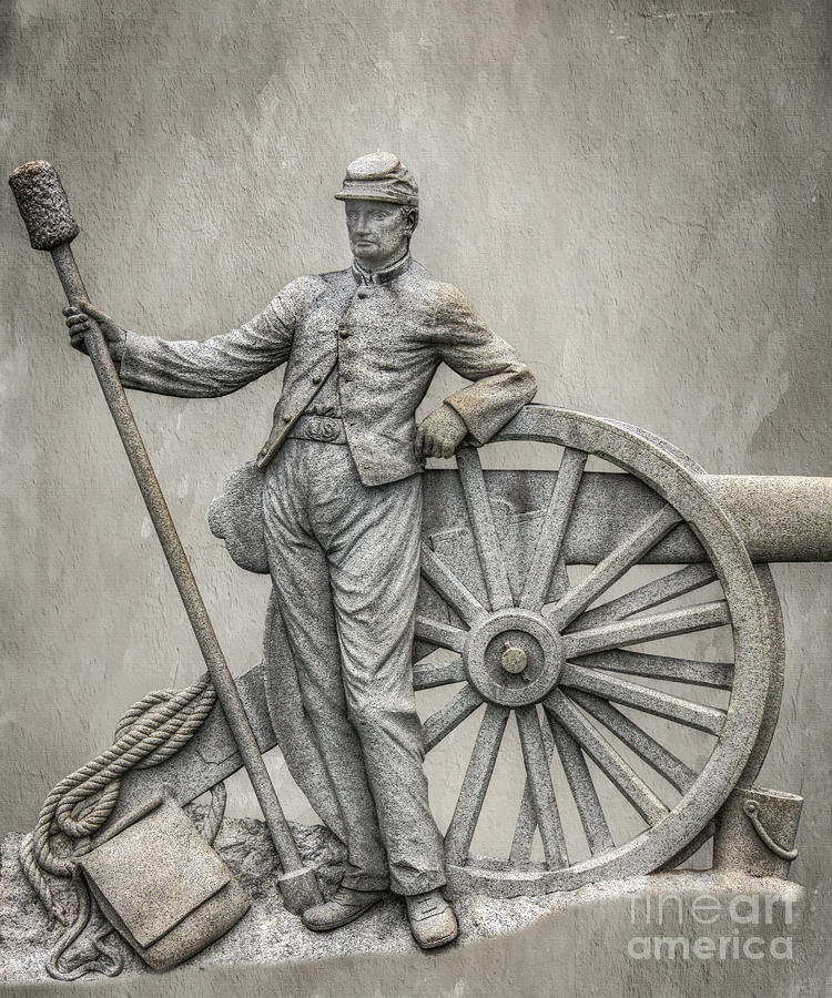 Civil war Cannon and Artilleryman Digital Art by Randy Steele