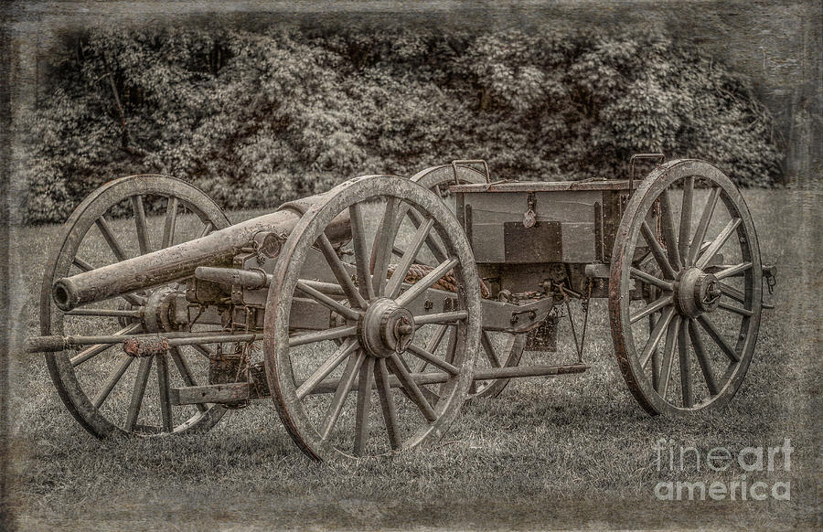 Civil War Cannon and Limber Digital Art by Randy Steele
