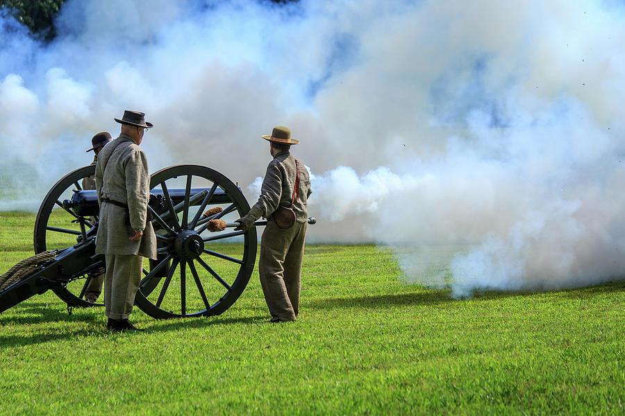 Civil War Cannon Firing Photograph by Doug Camara