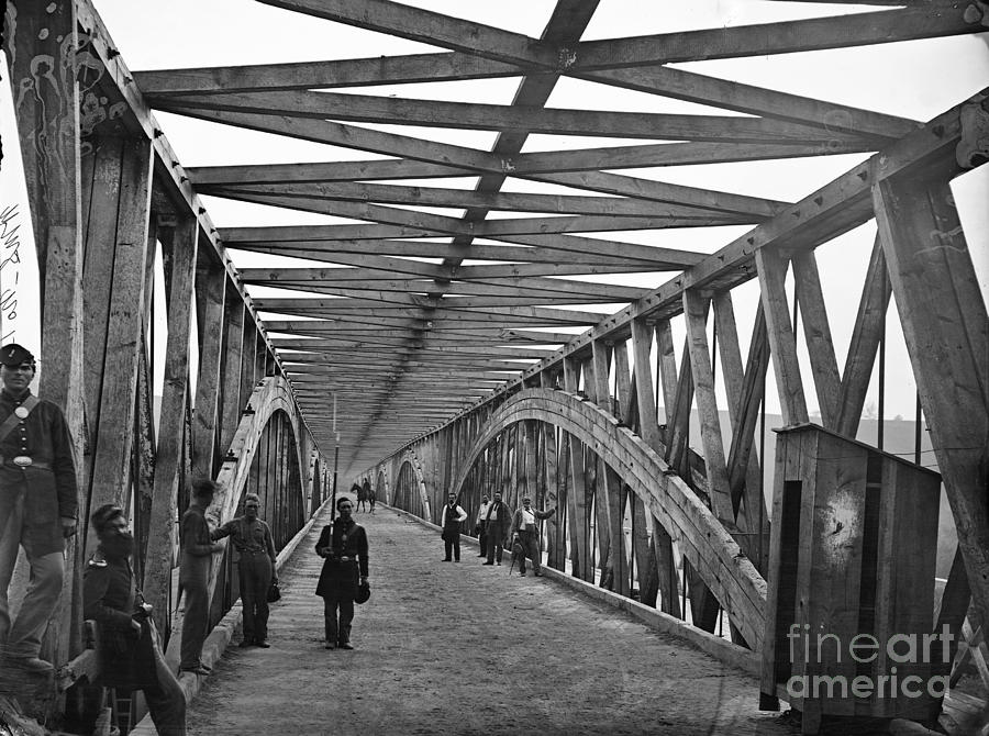 Civil War - Chain Bridge Photograph by William Morris Smith