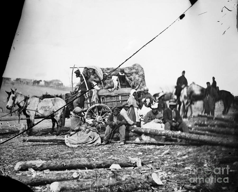 Transportation Photograph - Civil War: Former Slaves by Granger