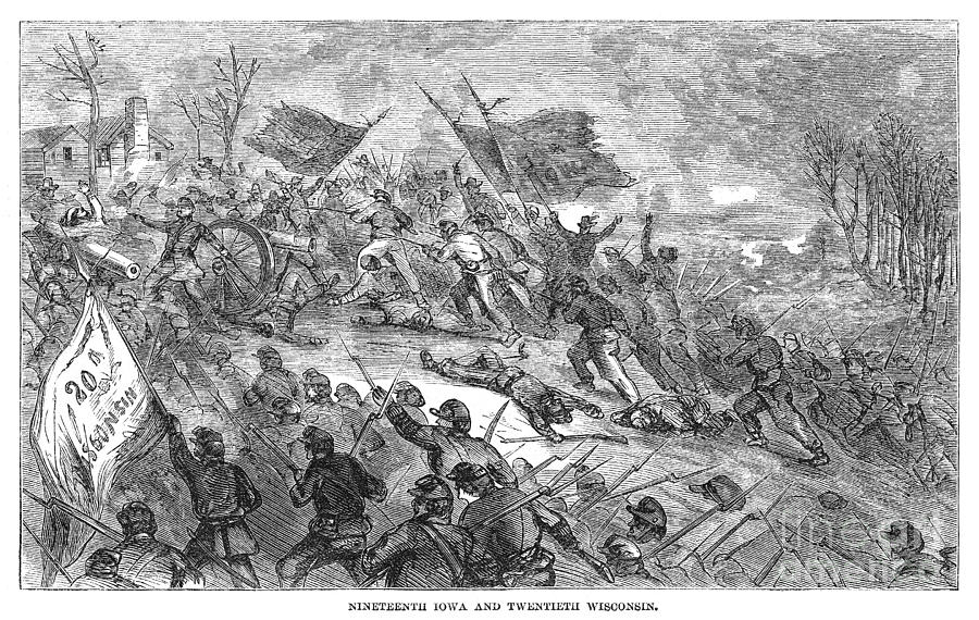 Civil War Prairie Grove 1862 Digital Art by Granger