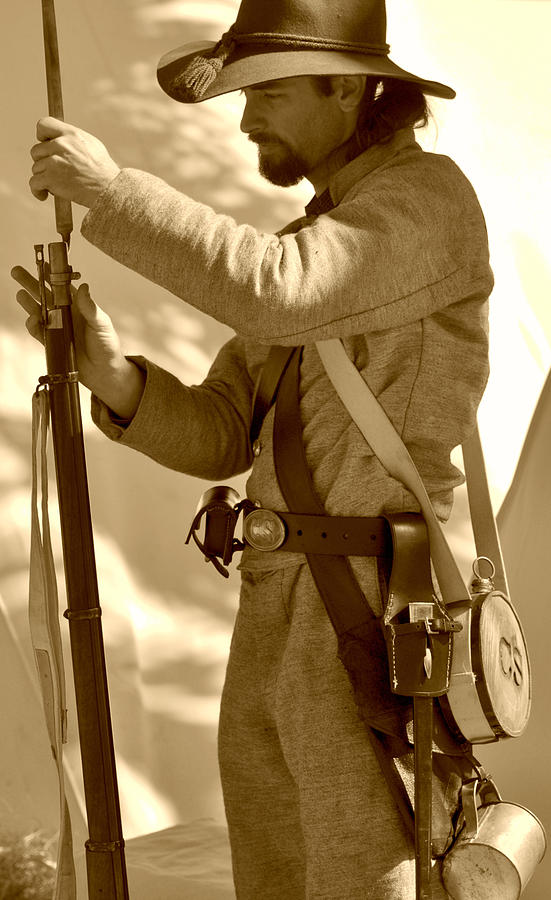 Civil War Soldier Photograph by Rose  Hill