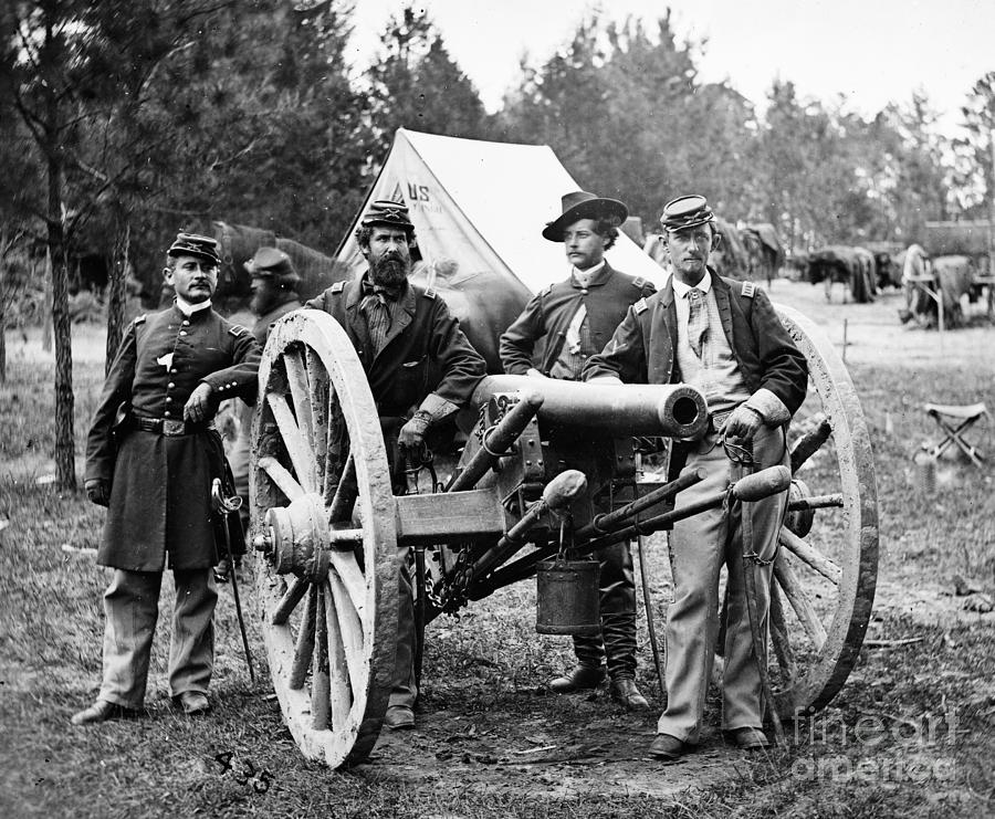 Civil War - Union Officers Photograph by Granger