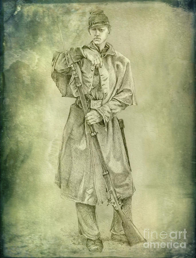 Civil War Union Soldier Ver 2 Digital Art by Randy Steele