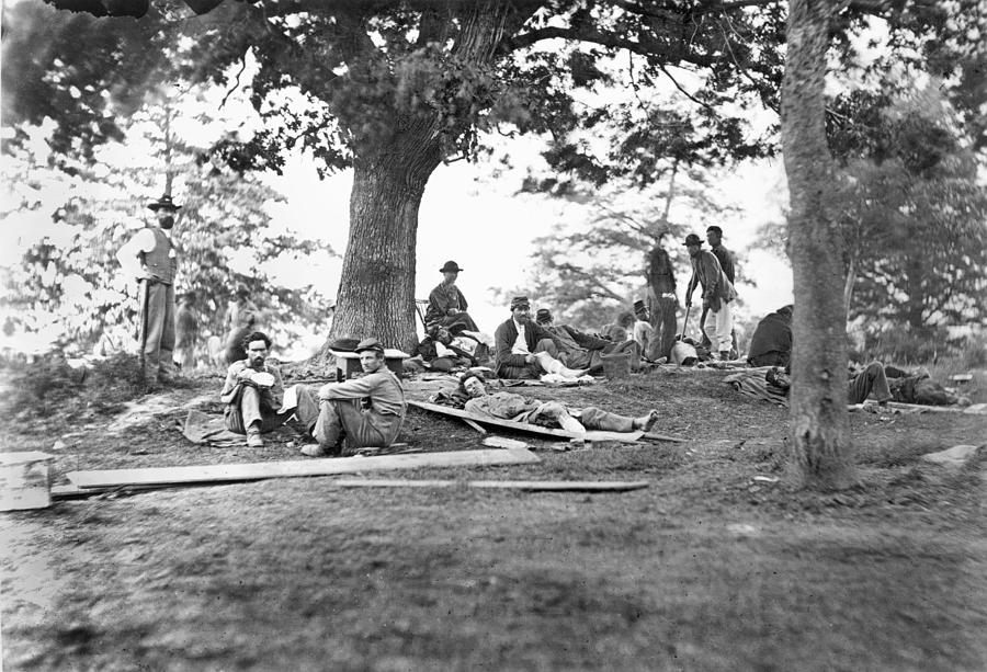 Civil War: Wounded Photograph by Granger