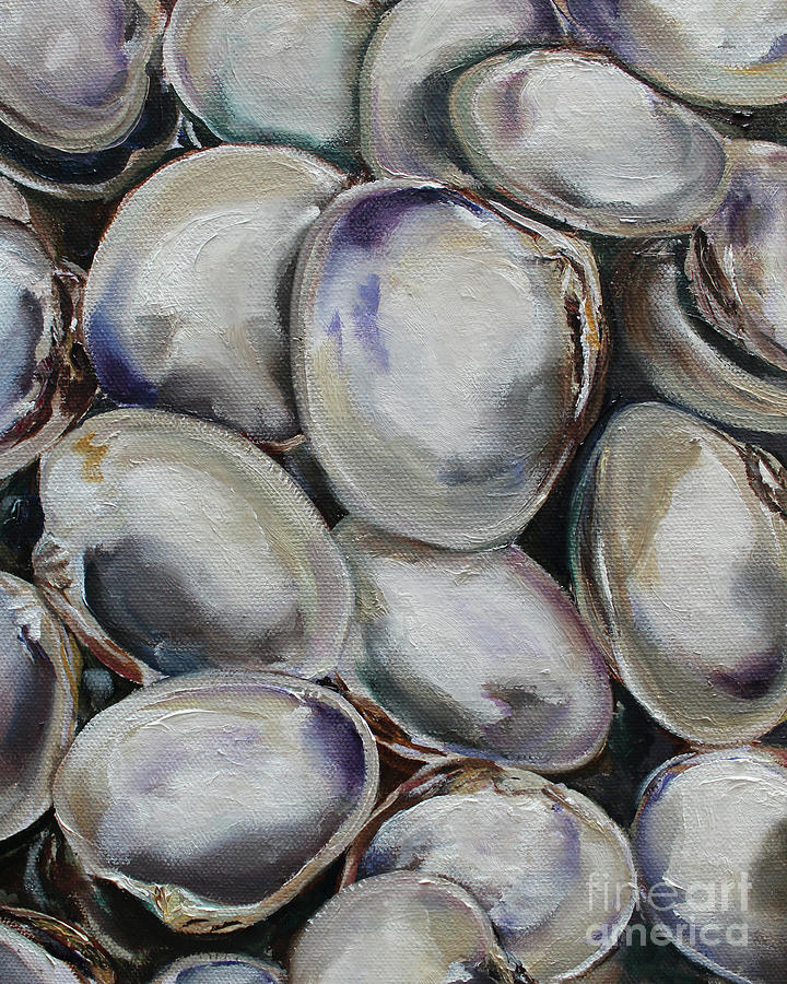 Shell Painting - Clam Shells by Kristine Kainer