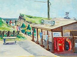 Clamroll and a Coke Painting by Barbara Hageman