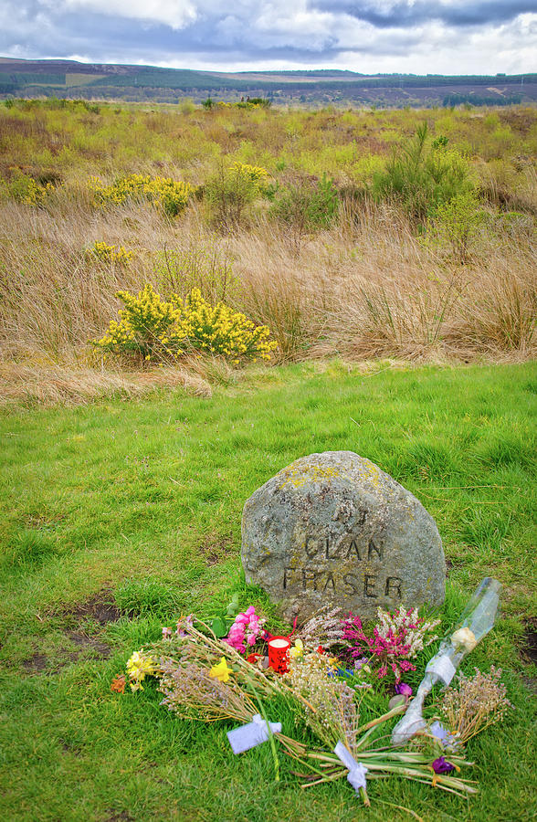 Nature Photograph - Clan Fraser Memorial Stone, Culloden, Scotland by Ina Kratzsch